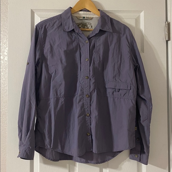 Royal Robbins Tops - Royal Robbins Women Purple Button Down Shirt Size L 100% Nylon Go Everywhere